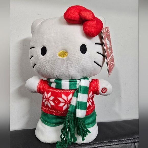 Nwt Musical Christmas Festive Hello Kitty Waddler Plush Toys 11" - Picture 2 of 6